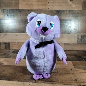Vintage Dan Brechner Beaver Plush Purple 13" Stuffed Animal